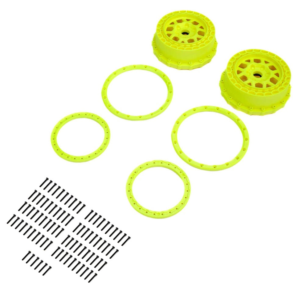 Proline Wheel and Beadlock Set Yellow 2pcs 5IVE-T 3.0