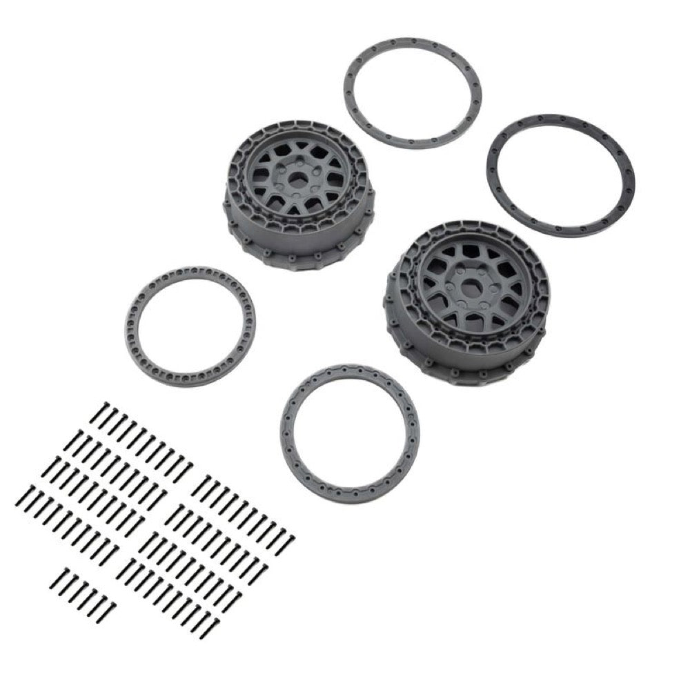 Proline Grey Wheel and Beadlock Set 2pcs 5IVE-T 3.0