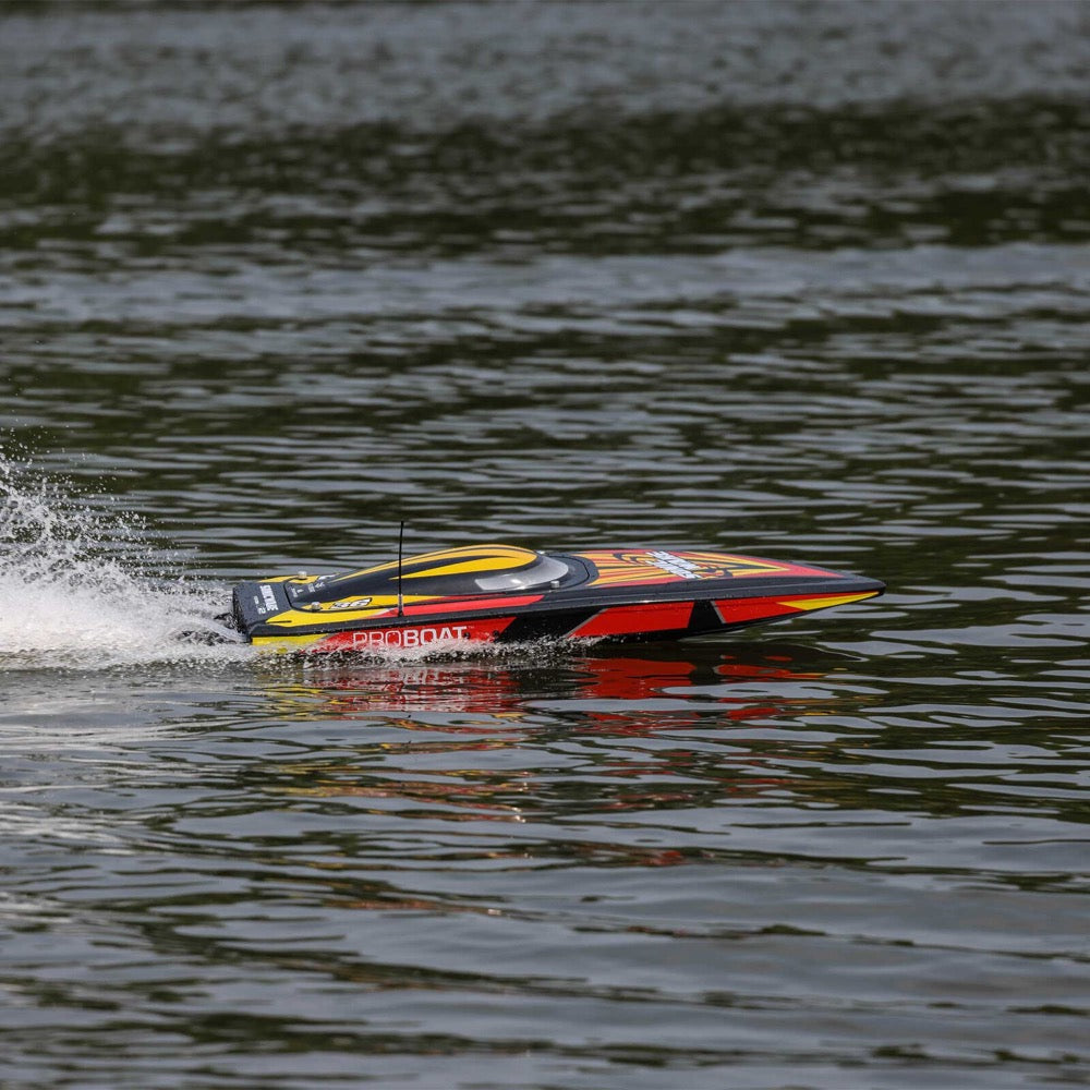 Pro Boat PRB08032V2T1 Sonicwake V2 36inch Self-Righting Brushless Deep-V RTR RC Boat Black