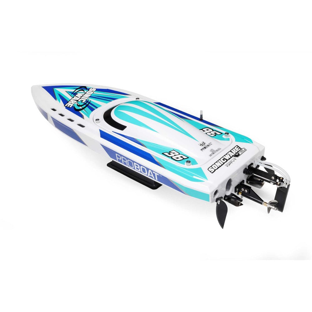 Pro Boat PRB08032V2T2 Sonicwake V2 36inch Self-Righting Brushless Deep-V RTR RC Boat White