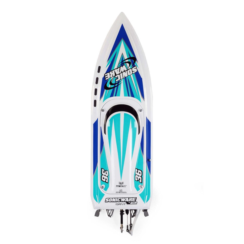 Pro Boat PRB08032V2T2 Sonicwake V2 36inch Self-Righting Brushless Deep-V RTR RC Boat White