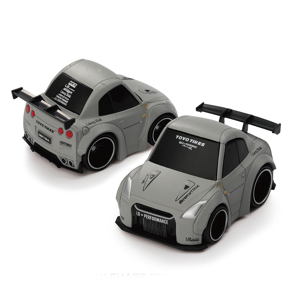 Mini GT QZ00201-BL QubeCarz Nissan GT-R R35 LB WORKS Type 1 Rear Wing ver 1 Matte Grey