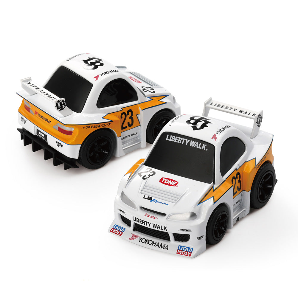Mini GT QZ00501-BL QubeCarz Nissan LB-Super Silhouette S15 Silvia Liberty Walk Presentation