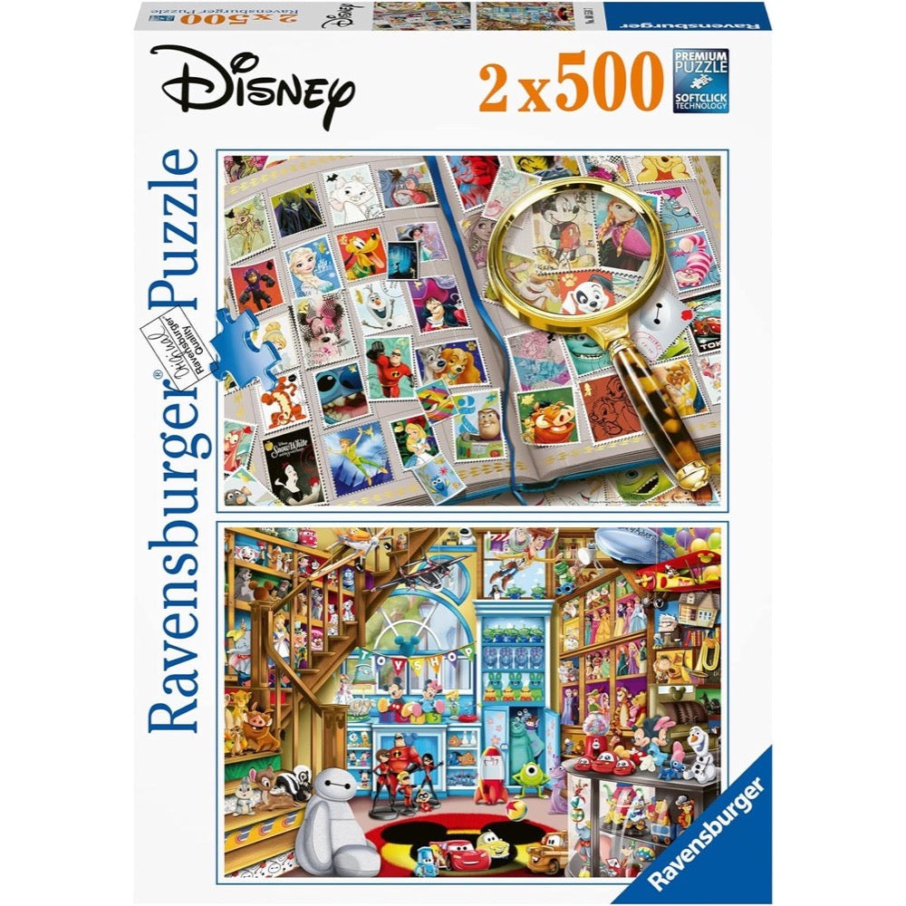 Ravensburger 00345-8 Disney Stamps & Toys 2x500pc Jigsaw Puzzle