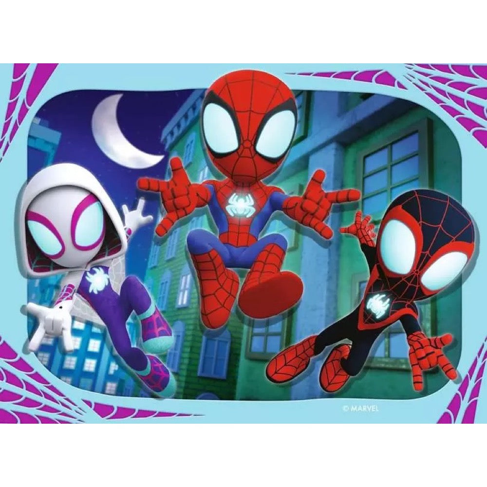 Ravensburger 01064-7 Spidey & His Amazing Friends It's Spidey Time 4 In a Box 12, 16, 20 & 24pc Jigsaw Puzzle 4005555010647