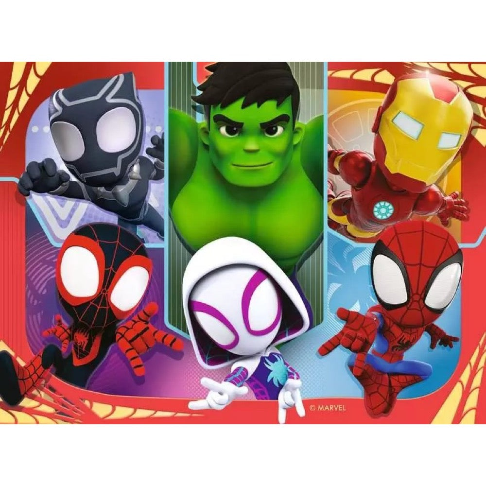 Ravensburger 01064-7 Spidey & His Amazing Friends It's Spidey Time 4 In a Box 12, 16, 20 & 24pc Jigsaw Puzzle 4005555010647