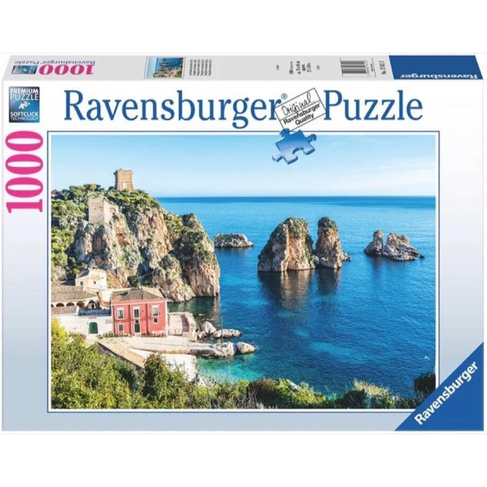 Ravensburger 01235-1 Sea Stacks Of Scopello Sicily 1000pc Jigsaw Puzzle 4005555012351