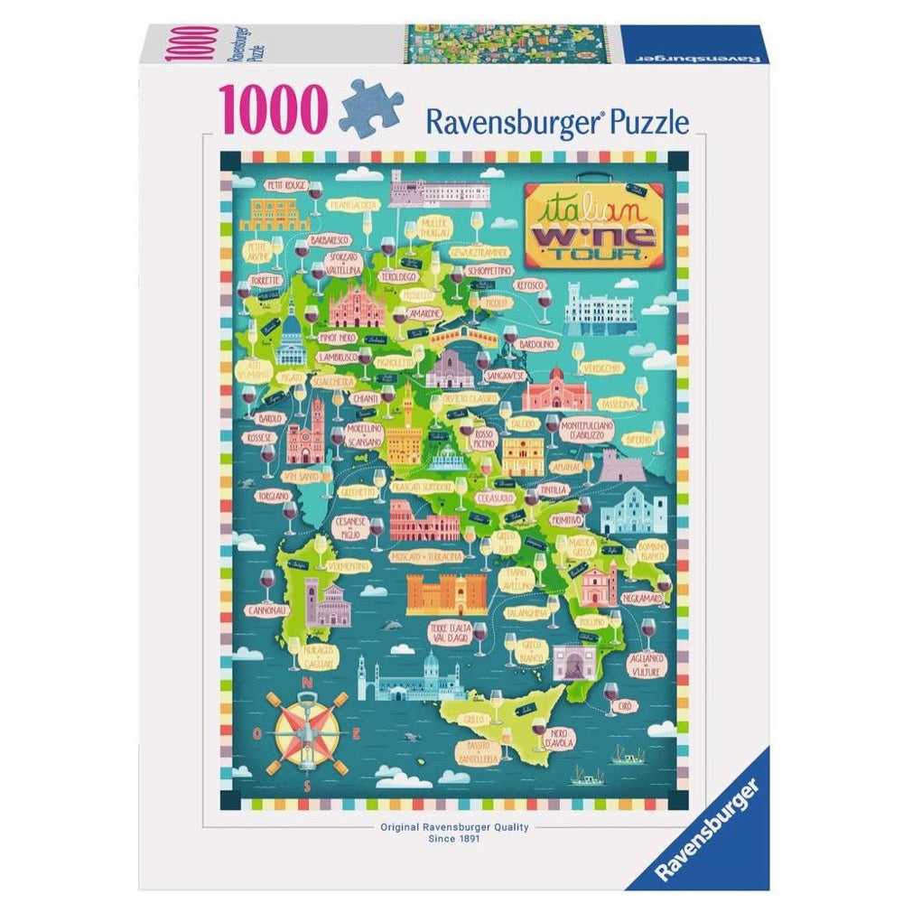 Ravensburger 01238-2 Italian Wine Tour 1000pc Jigsaw Puzzle 4005555012382