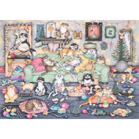 Ravensburger 01244-3 Crazy Cats Christmas Crackers 1000pc Jigsaw Puzzle 4005555012443