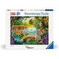 Ravensburger Tiger Family in the Oasis 500pc Jigsaw Puzzle