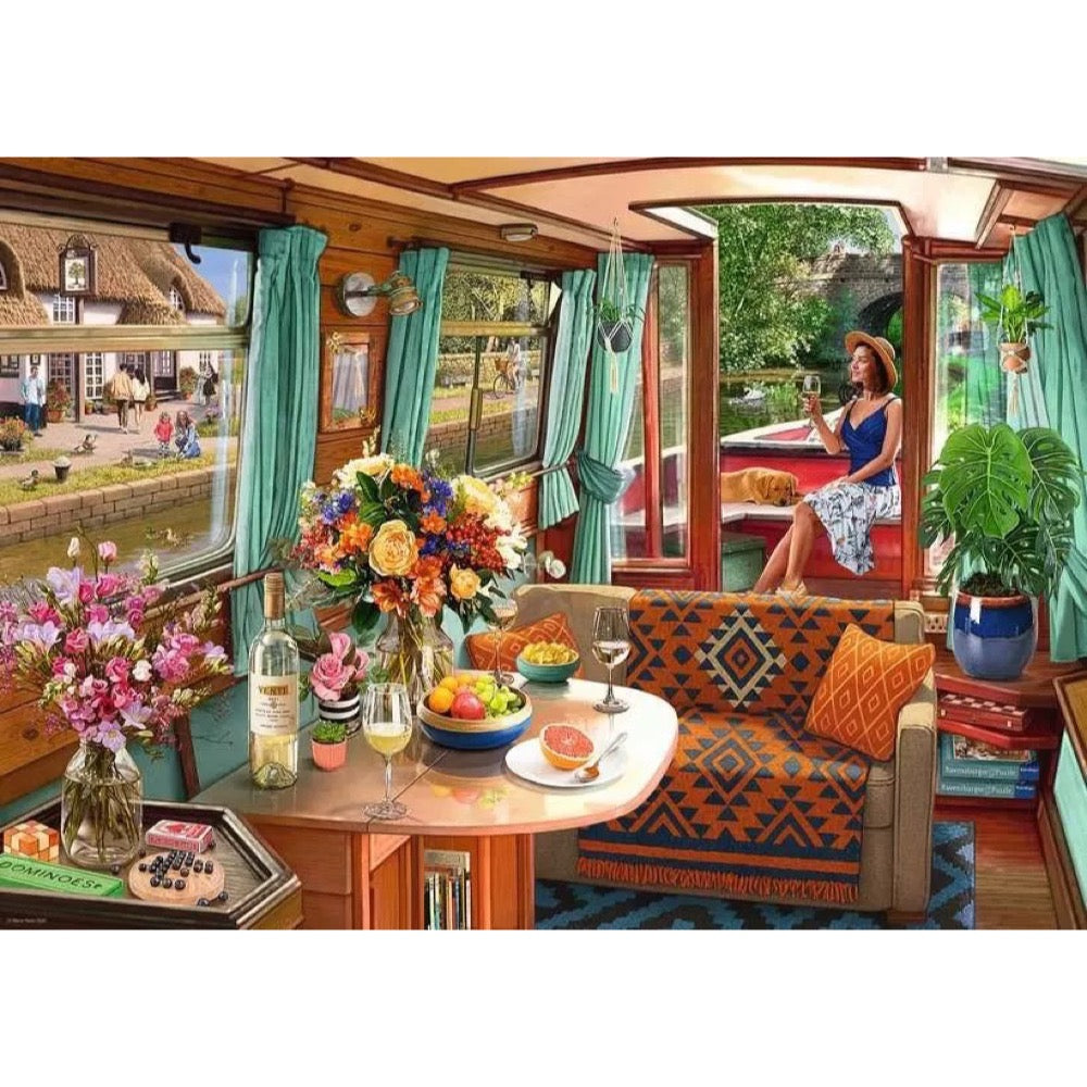 Ravensburger 01723-3 View From My Window No 1 Canal Boat 1000pc Jigsaw Puzzle