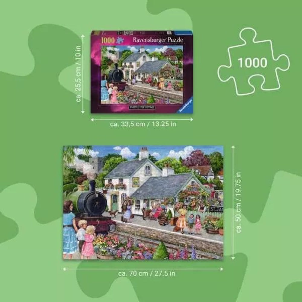 Ravensburger 01726-4 Whistle Stop Cottage 1000pc Jigsaw Puzzle