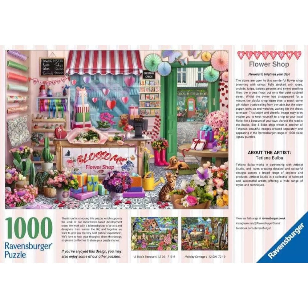 Ravensburger 01727-1 Blossoms Flower Shop 1000pc Jigsaw Puzzle