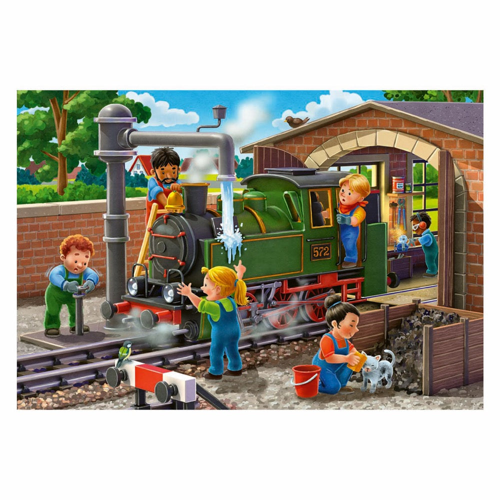 Ravensburger Airplane & Train Repairs 2x24pc Jigsaw Puzzle