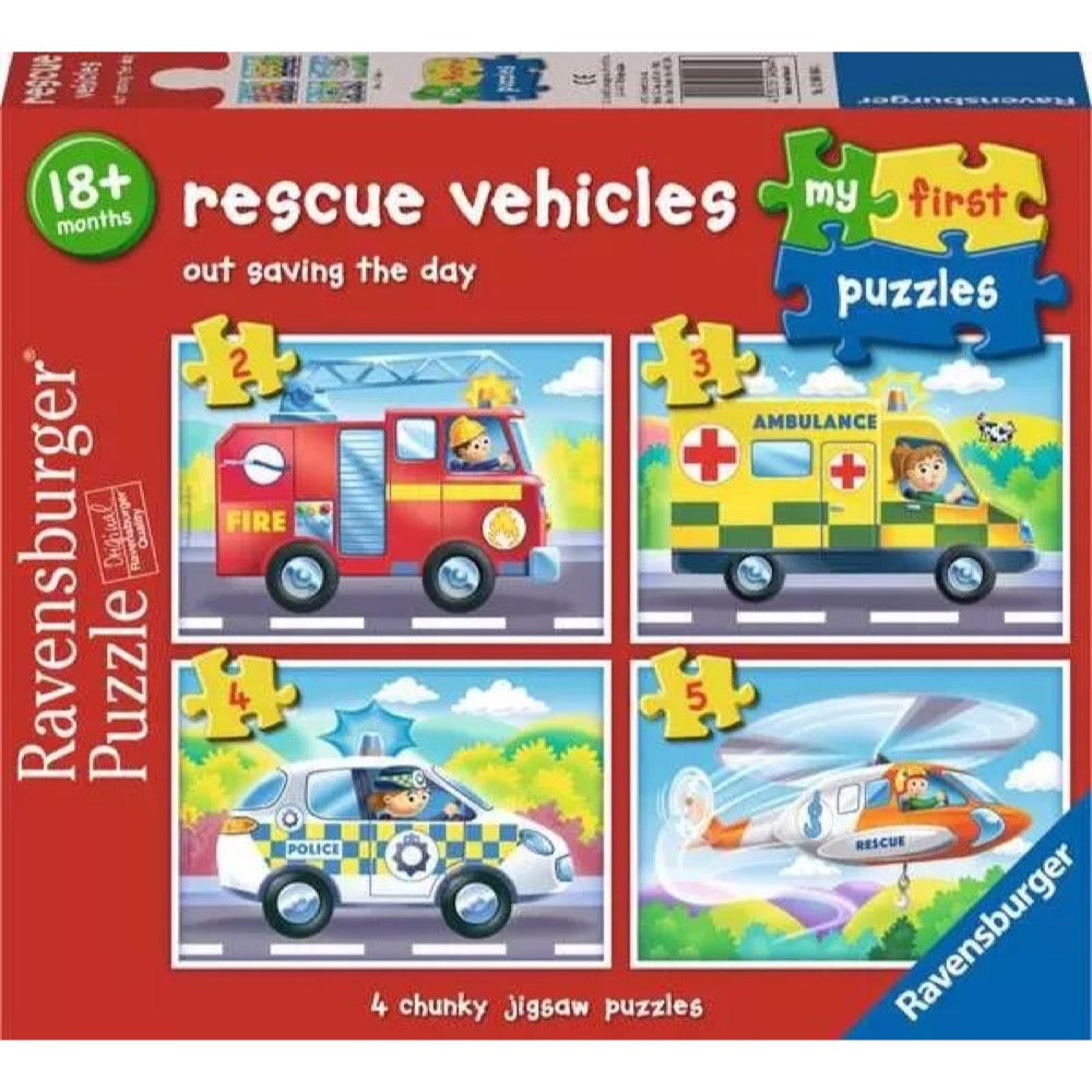 Ravensburger Rescue Vehicles My First 2/3/4/5pc Jigsaw Puzzle
