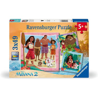 Ravensburger 04123-8 Disney Moana 2 Off to New Adventures 3x49pc Jigsaw Puzzle 4005555041238