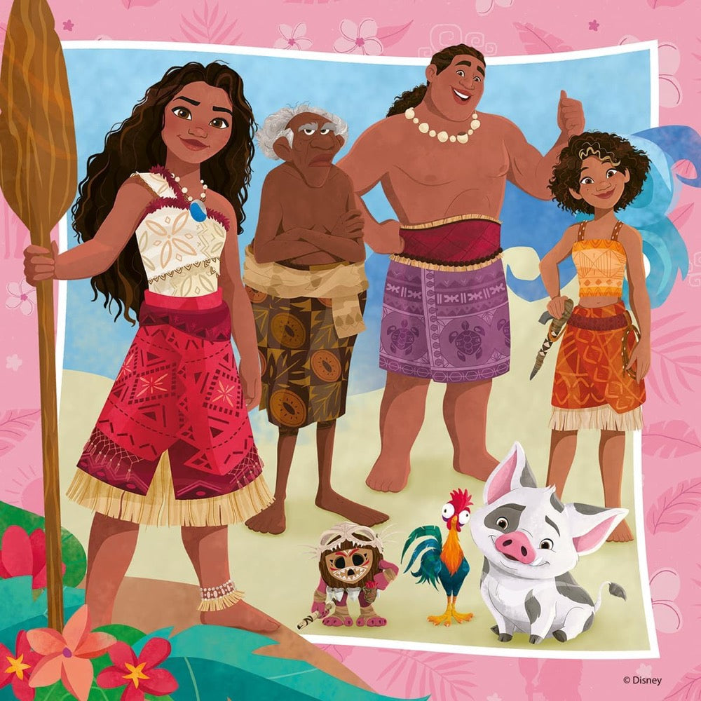 Ravensburger 04123-8 Disney Moana 2 Off to New Adventures 3x49pc Jigsaw Puzzle 4005555041238