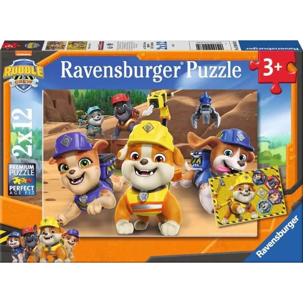 Ravensburger Rubble & Crew Team in Action! 2x12pc Jigsaw Puzzle