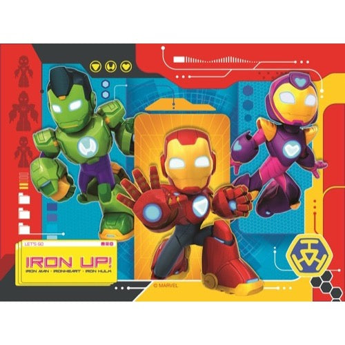 Ravensburger 04190-0 Iron Man & His Awesome Friends 4 In a Box 12, 16, 20 & 24pc Jigsaw Puzzle 4005555041900