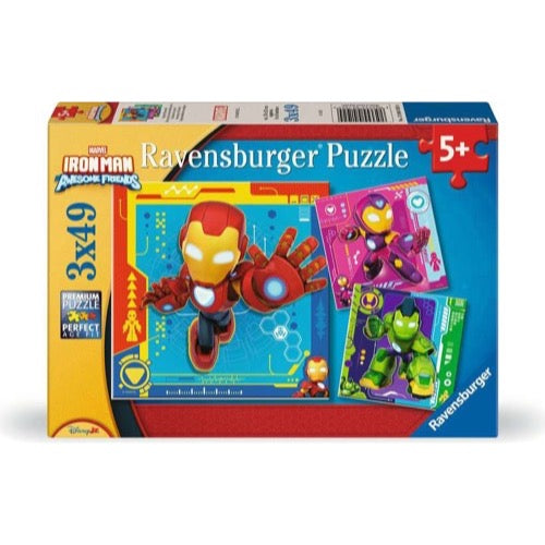 Ravensburger 04192-4 Iron Man & His Awesome Friends 3x49pc Jigsaw Puzzle 4005555041924
