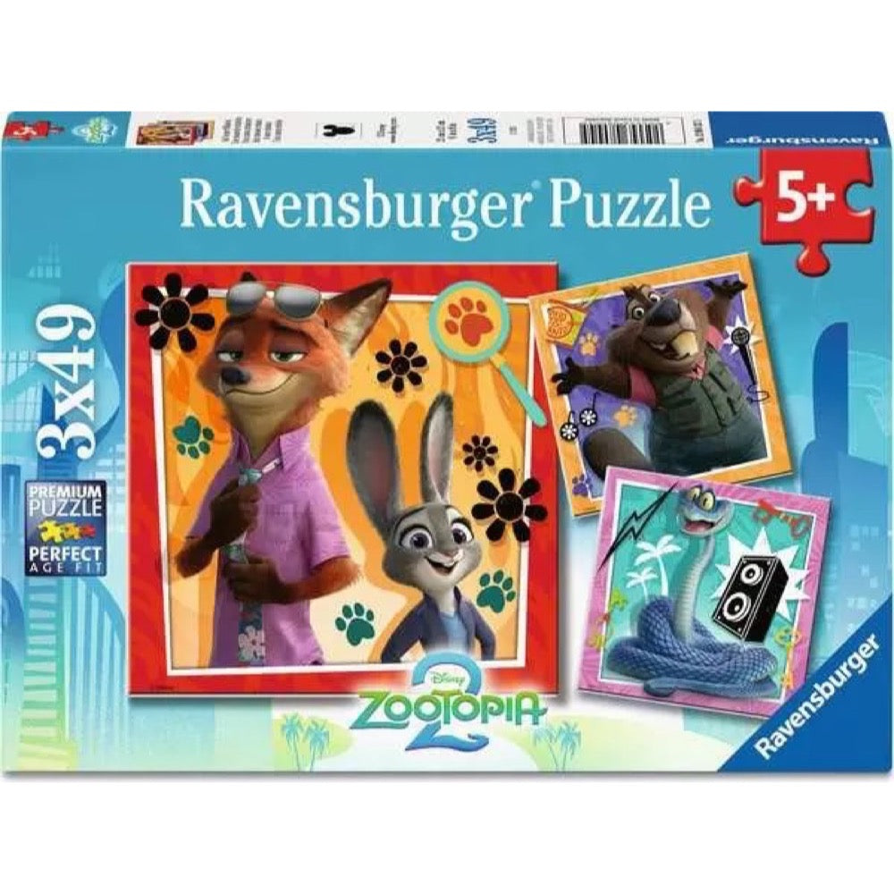 Ravensburger 04369-0 Zootopia 2-A New Mission 3x49pc Jigsaw Puzzle 4005555043690