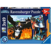 Ravensburger 05688-0 Dragons How to Train Your Dragons Realms 3x49pc Jigsaw Puzzle 4005556056880