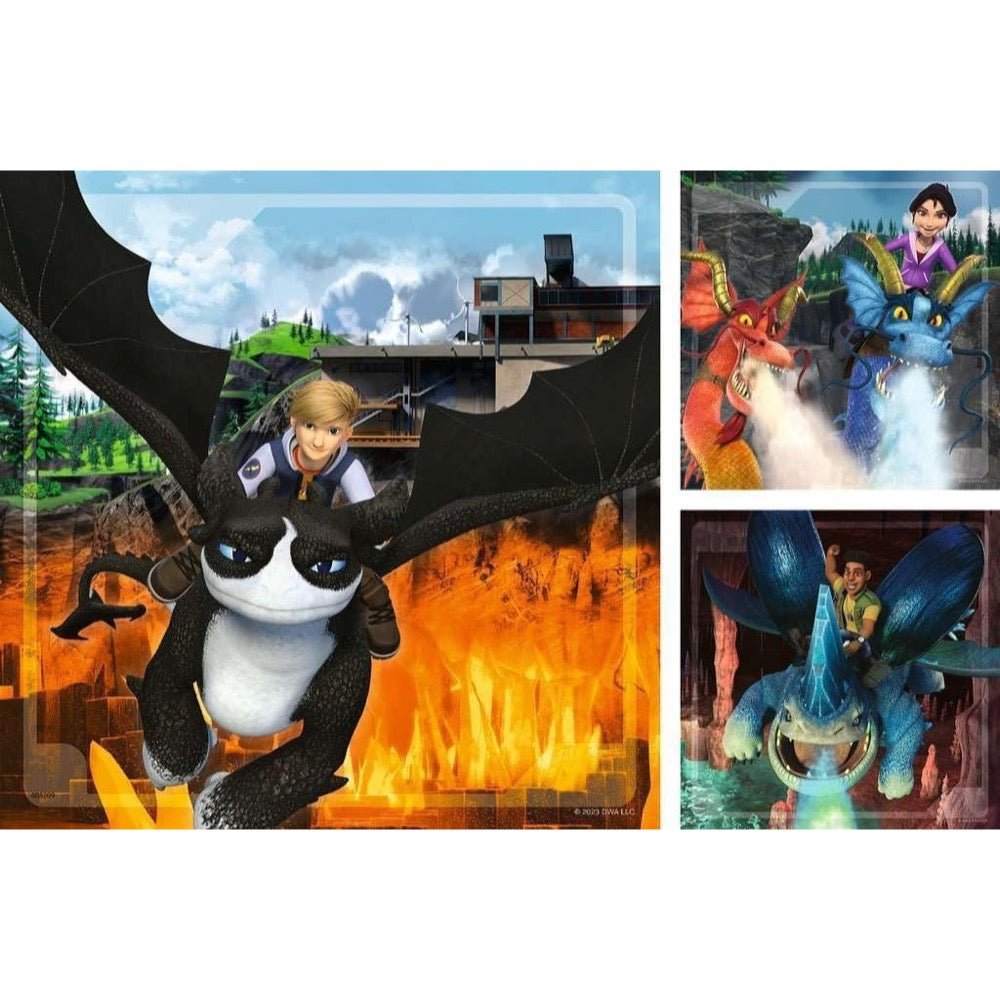 Ravensburger 05688-0 Dragons How to Train Your Dragons Realms 3x49pc Jigsaw Puzzle 4005556056880