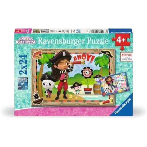 Ravensburger 05710-8 Gabby's Dollhouse Lets Pirate Party! 2x24pc Jigsaw Puzzle 4005556057108