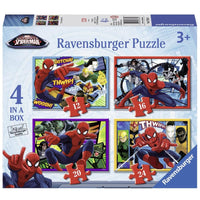 Ravensburger 07363-4 Disney Ultimate Spider-Man 4 In a Box 12, 16, 20 & 24pc Jigsaw Puzzle 4005556073634