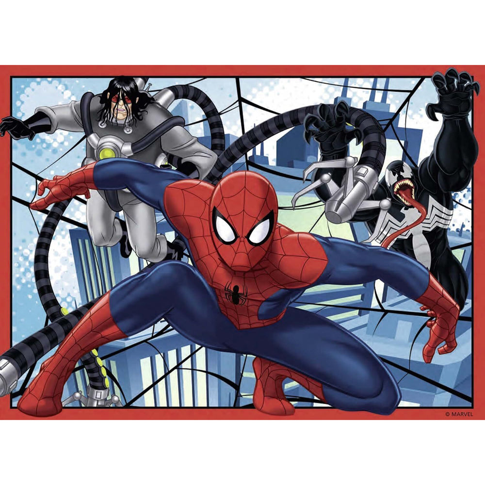 Ravensburger 07363-4 Disney Ultimate Spider-Man 4 In a Box 12, 16, 20 & 24pc Jigsaw Puzzle 4005556073634