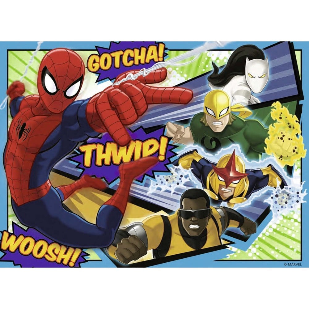 Ravensburger 07363-4 Disney Ultimate Spider-Man 4 In a Box 12, 16, 20 & 24pc Jigsaw Puzzle 4005556073634