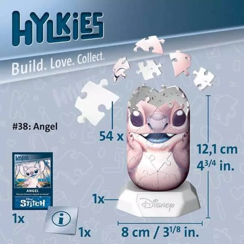 Ravensburger 08045-9 Hylkies 38-Disney Stich Angel 3D 54pc Jigsaw Puzzle