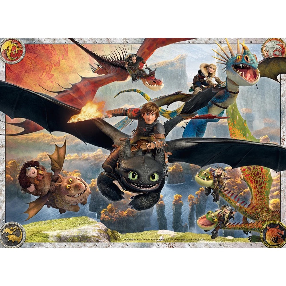 Ravensburger 10015-6 How to Train Your Dragon Easily Tamed Dragons Puz 150pc Jigsaw Puzzle 4005556100156