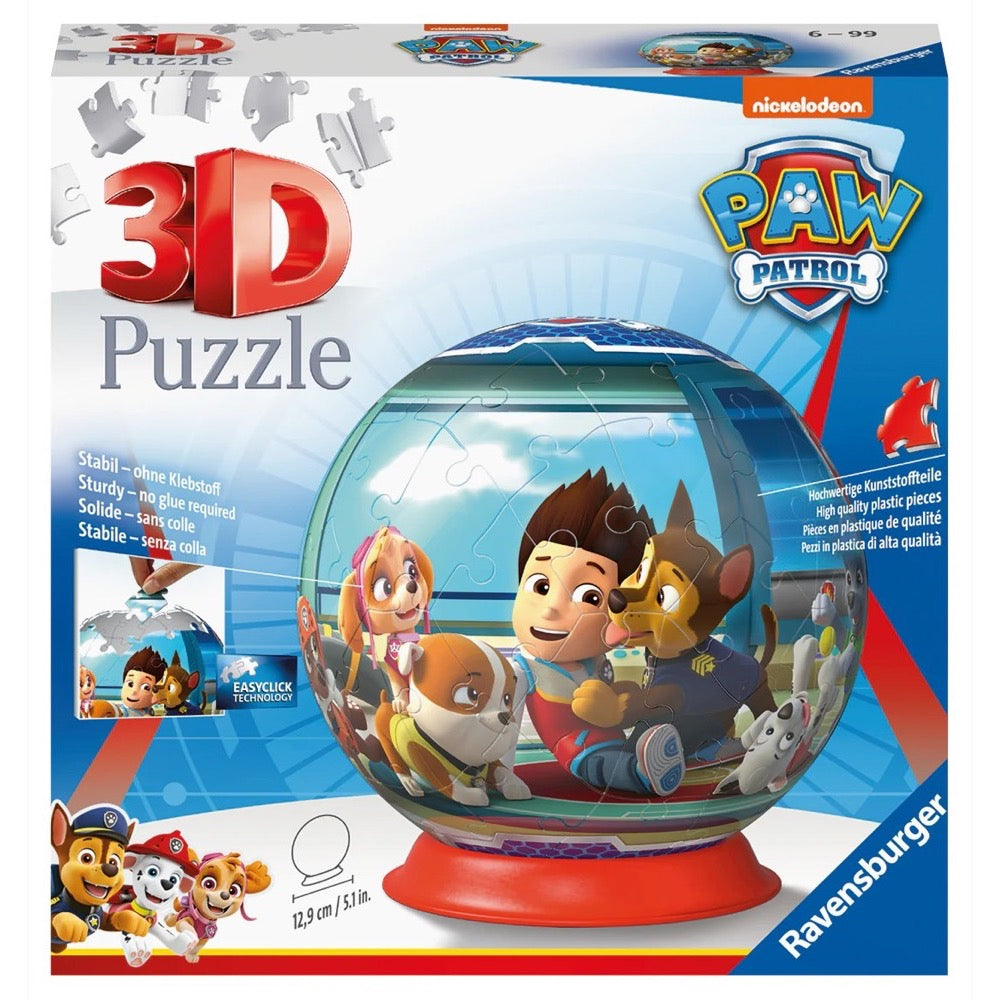 Ravensburger 12186-1 3D Puzzleball Paw Patrol 72pc Jigsaw Puzzle 4005556121861
