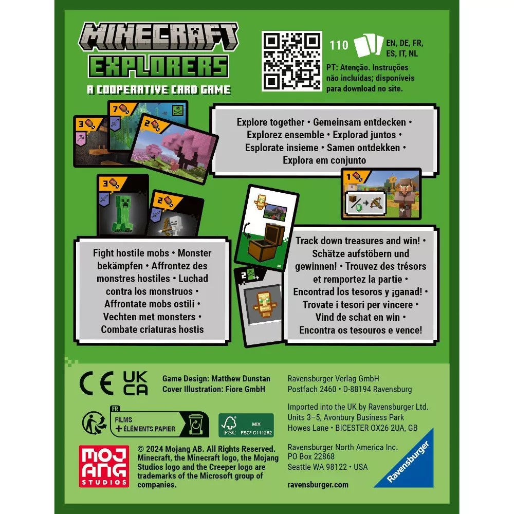 Ravensburger 21580-5 Minecraft Explorers Card Game 4005556215805