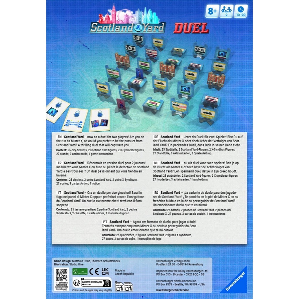 Ravensburger 25032-5 Scotland Yard Duel 2 Player