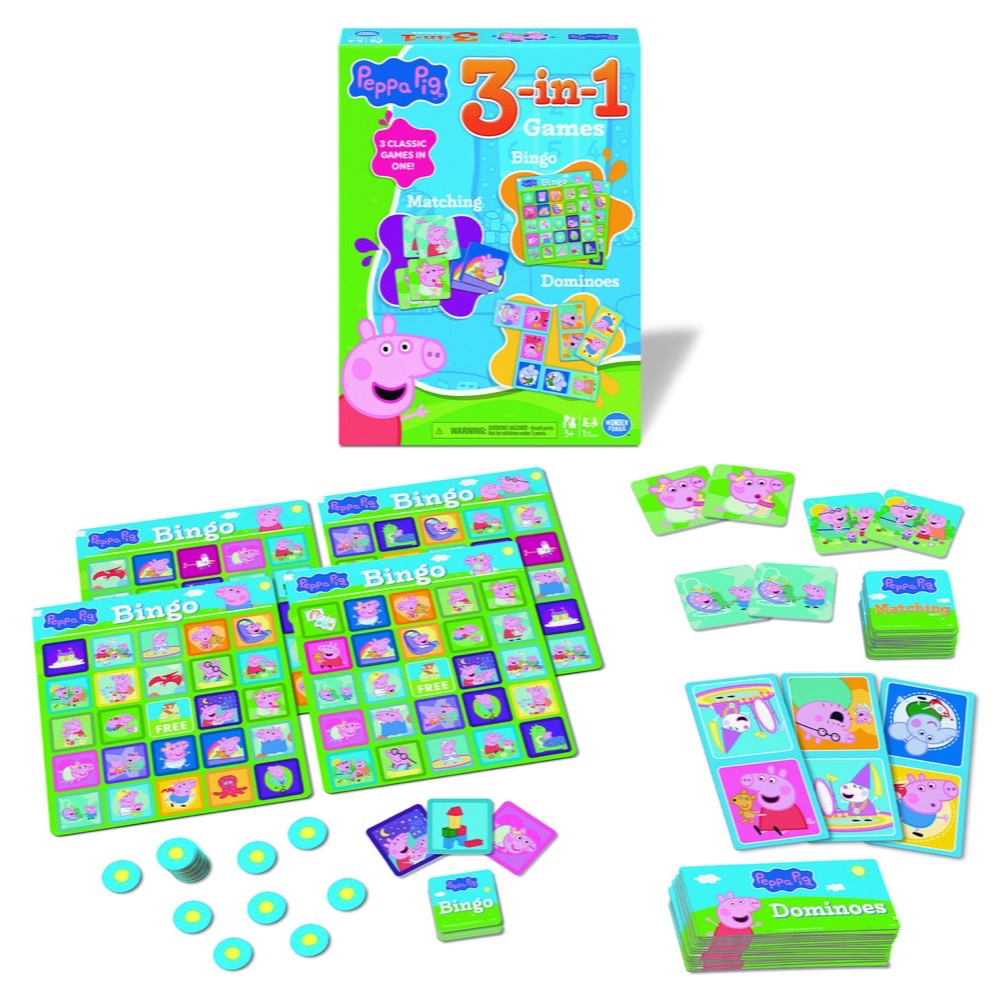 Ravensburger 25076-9 Peppa Pig 3-In-1 Game
