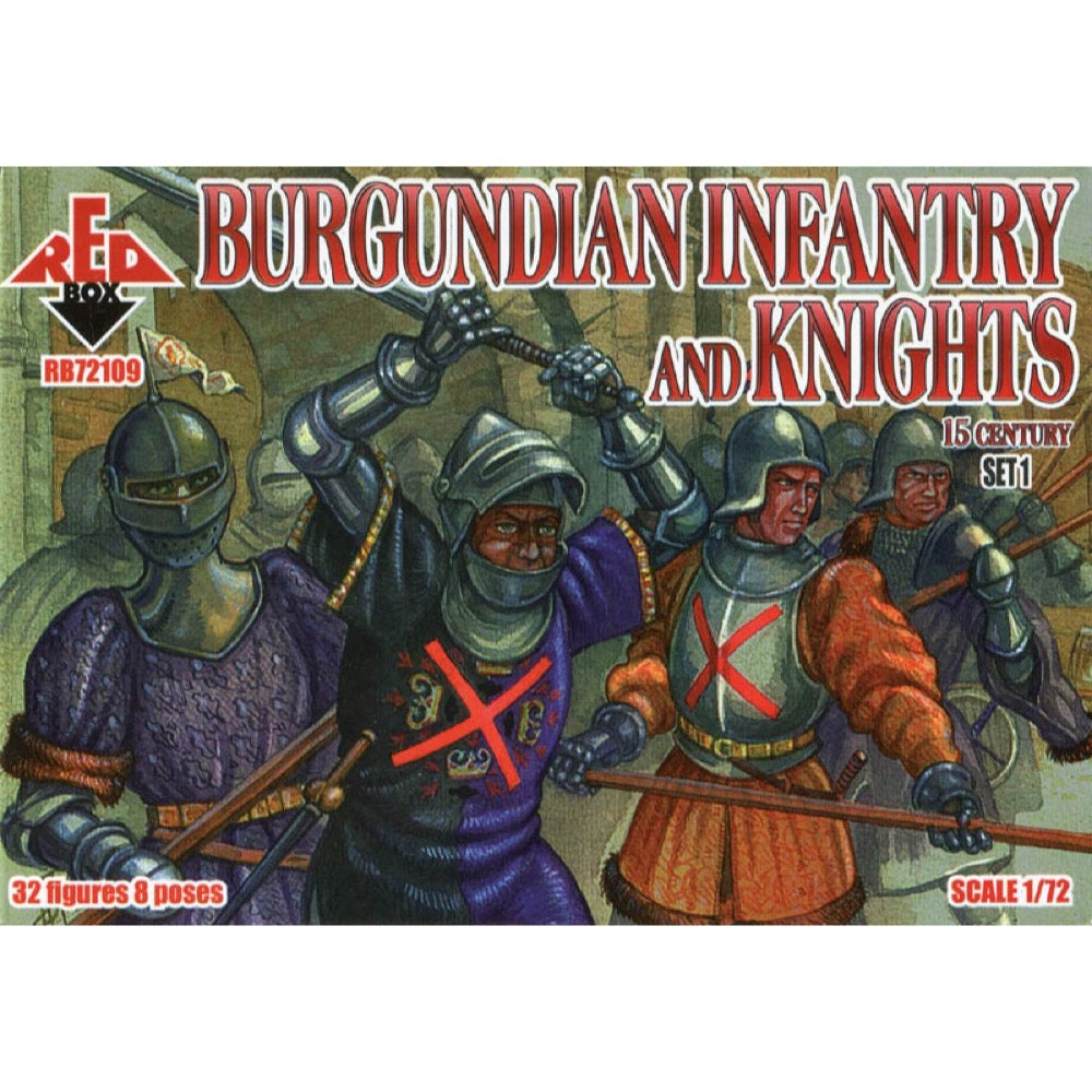 Red Box 109 1/72 XV c. Burgundian Infantry and Knights Set 1