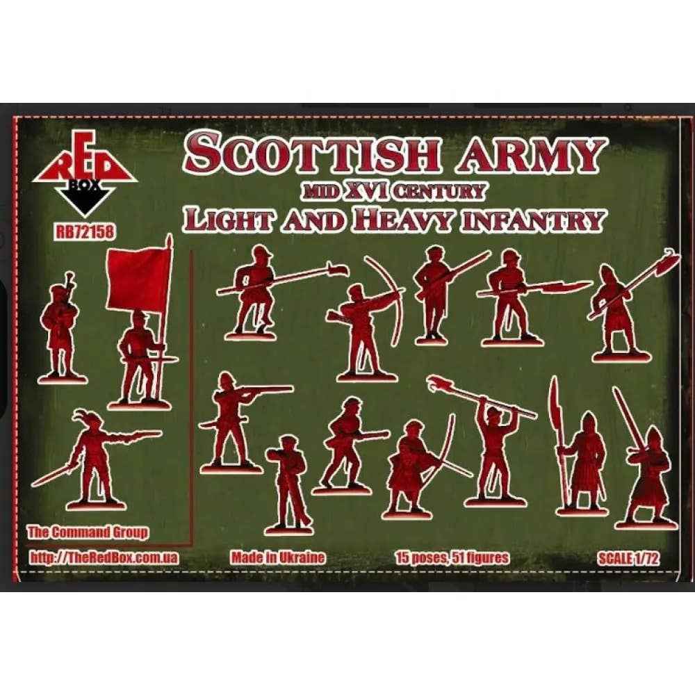 Red Box Scottish Army Mid XVI Century Light And Heavy Infantry