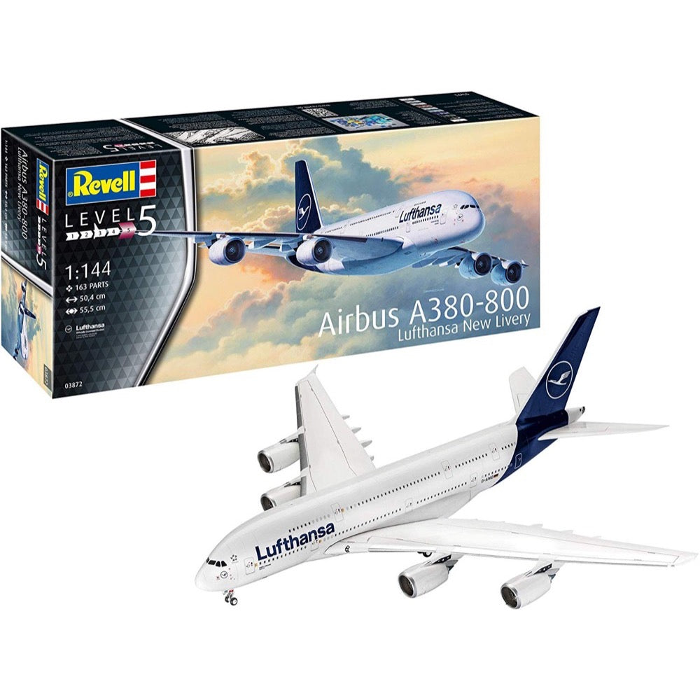 Revell 03872 1/144 Airbus A380-800 Lufthansa New Livery Plastic Model Kit