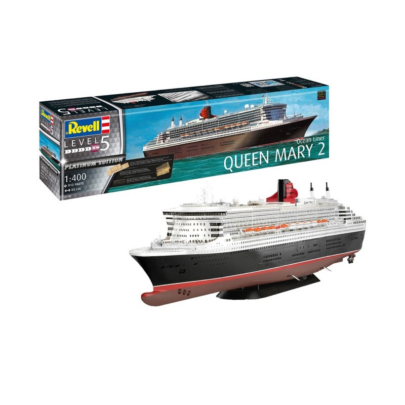 Revell 05199 1/400 Ocean Liner Queen Mary 2 (Platinum Edition)