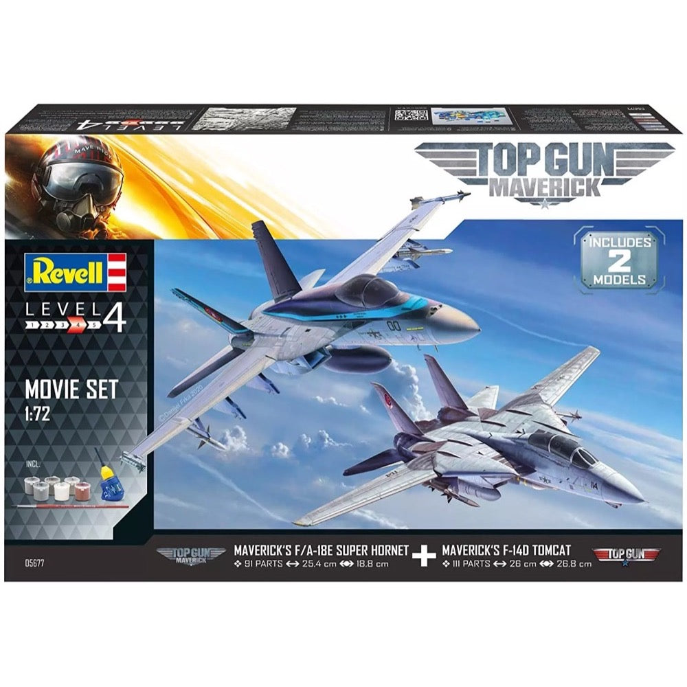 Revell 05677 1/72 Top Gun Movie 2 F-14A and F/A-18E Gift Set