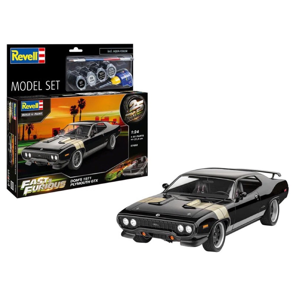 Revell 07692 1/25 Fast & Furious Dominics 1971 Plymouth GTX