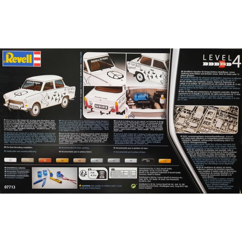 Revell 07713 1/24 Trabant 601S Builders Choice 4009803077130