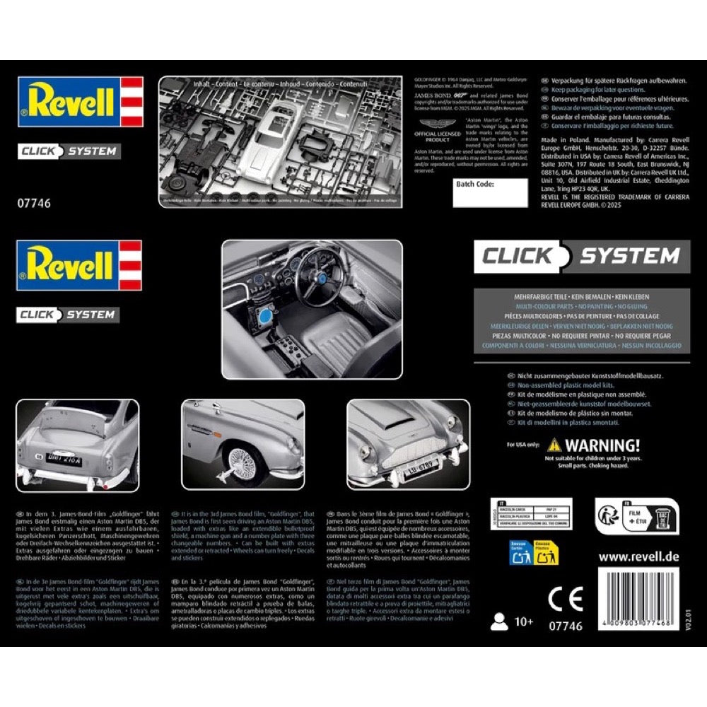 Revell 1/24 James Bond Aston Martin DB5-Click System