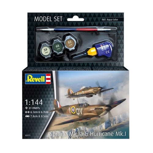 Revell 63771 1/144 Spitfire Mk.Ia & Hurricane Mk.I Model Set