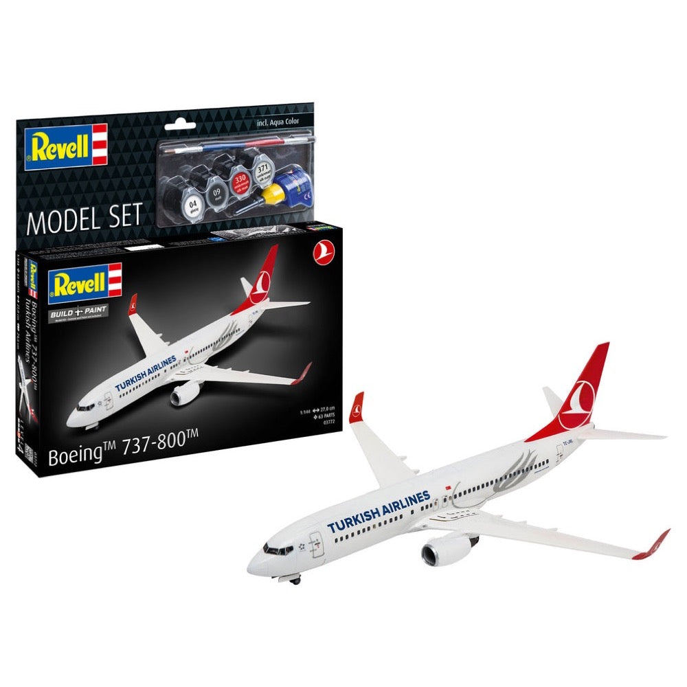 Revell 63772 1/144 Boeing 737-800 Turkish Airlines Model Kit Set