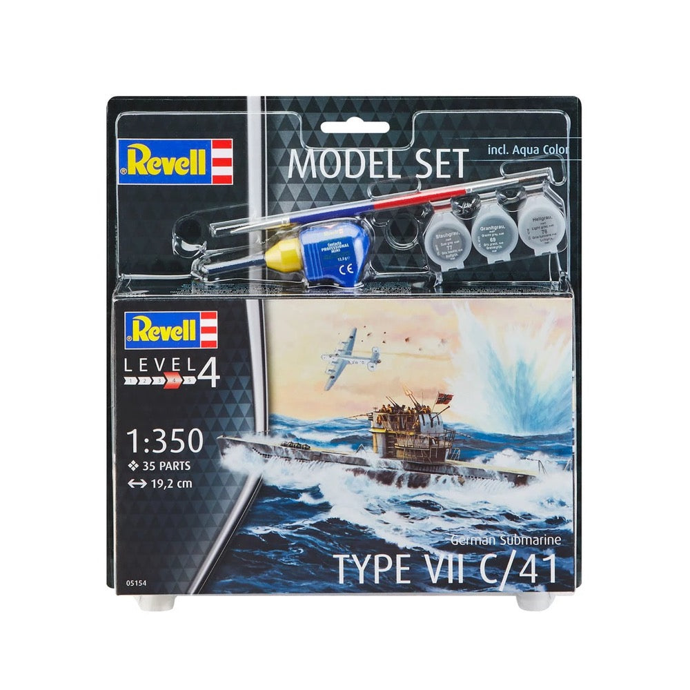 Revell 1/350 German Submarine Type VII C/41 Model Set