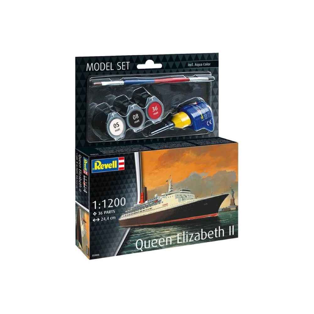 Revell 65806 1/1200 Queen Elizabeth Ii Model Set