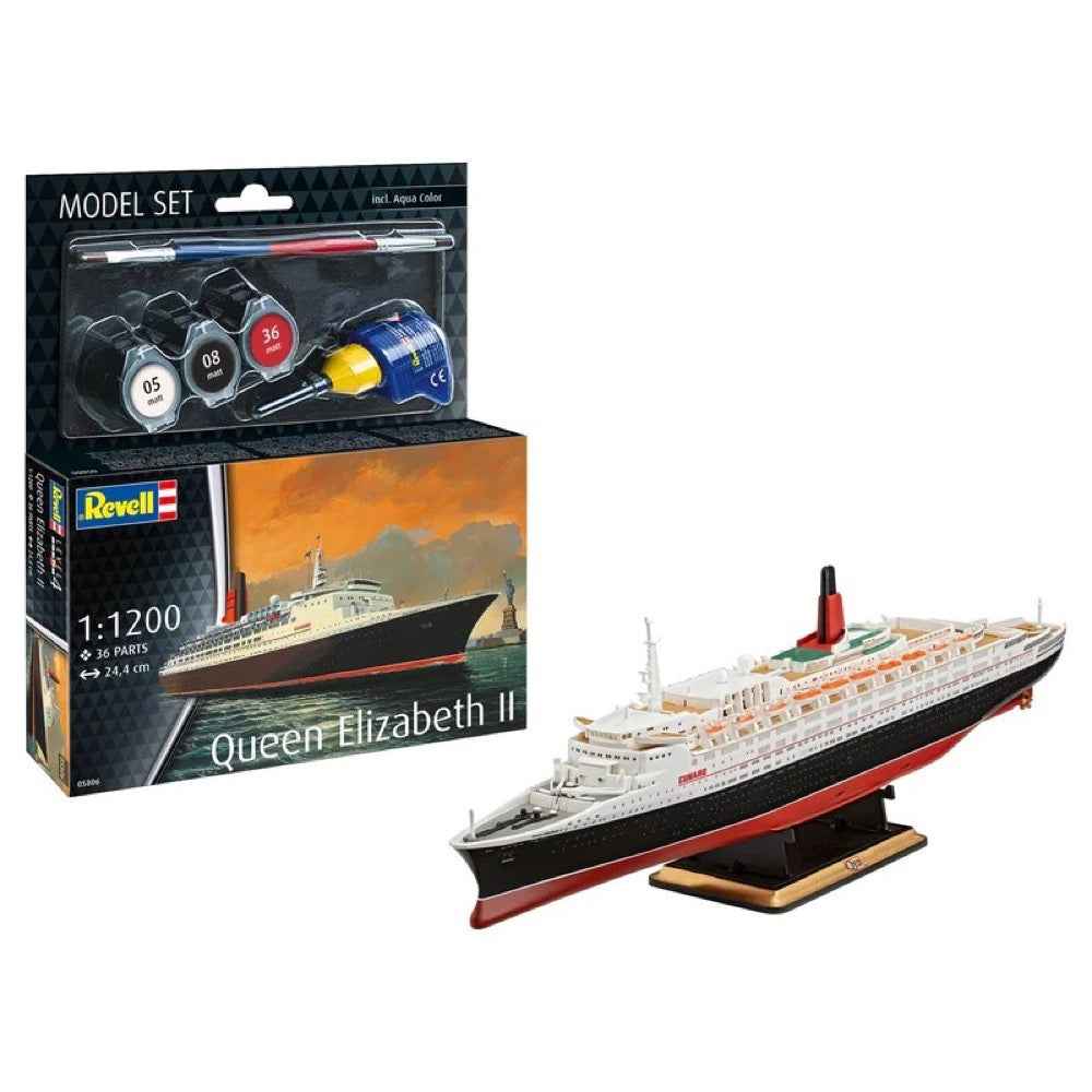 Revell 65806 1/1200 Queen Elizabeth Ii Model Set